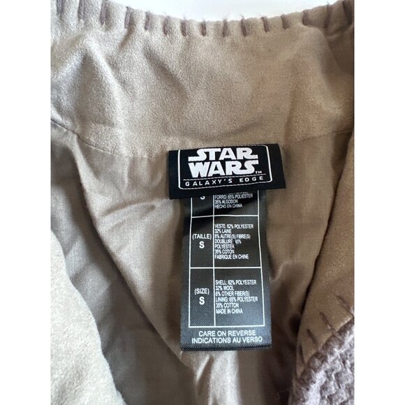 Parks Star Wars Galaxys Edge Rey Resistance Vest Gray Wool Cosplay Small - Picture 7 of 7